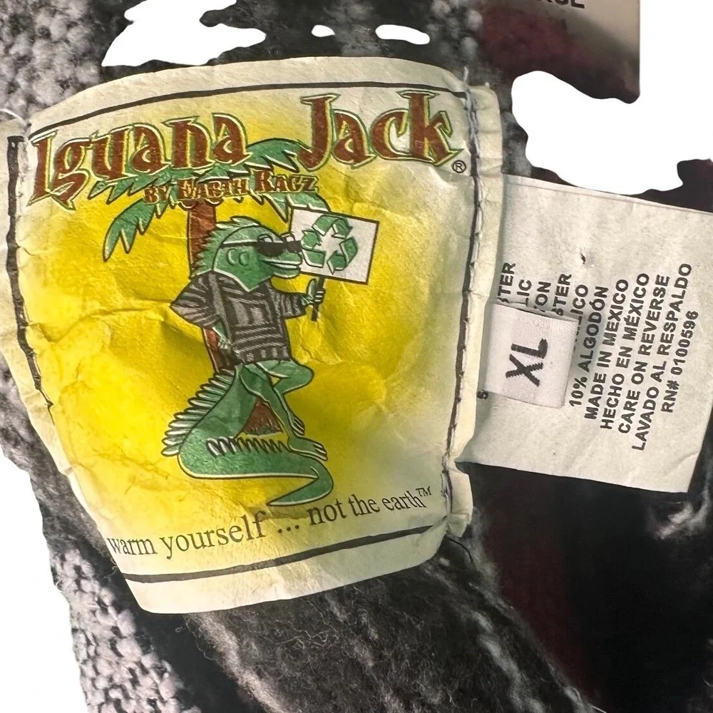 Iguana Jack Woven Pullover Hoodie Size Men's XL NWT